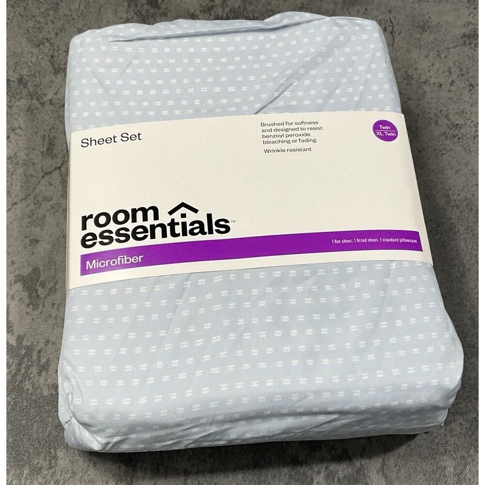 Room Essentials Microfiber Twin XL Sheet Set Blue